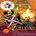 Cover van Het Kompas, december nummer 2025. Met foto van sfeervol kerstlichtje in groen.